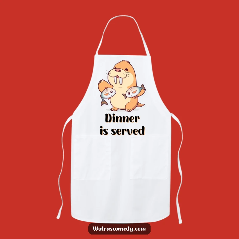 Funny Walrus Apron - Juggling Chef, Great Kitchen Gift