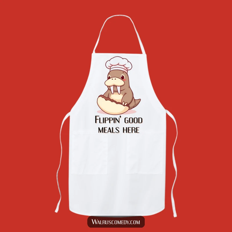 Funny Chef Walrus Apron: Hilarious Cooking Statement for Home Chefs Gift!