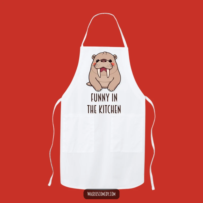 Funny Kawaii Walrus Apron - Chef's Giggle!
