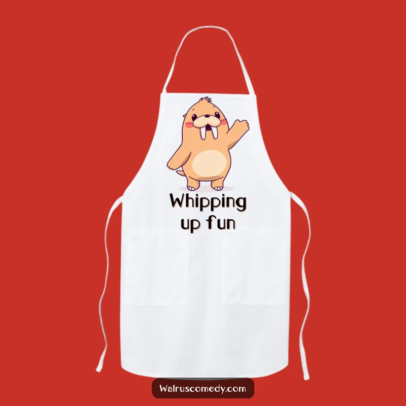 Funny Walrus Dance Apron: Kitchen Moves, Humorous Party Chef!