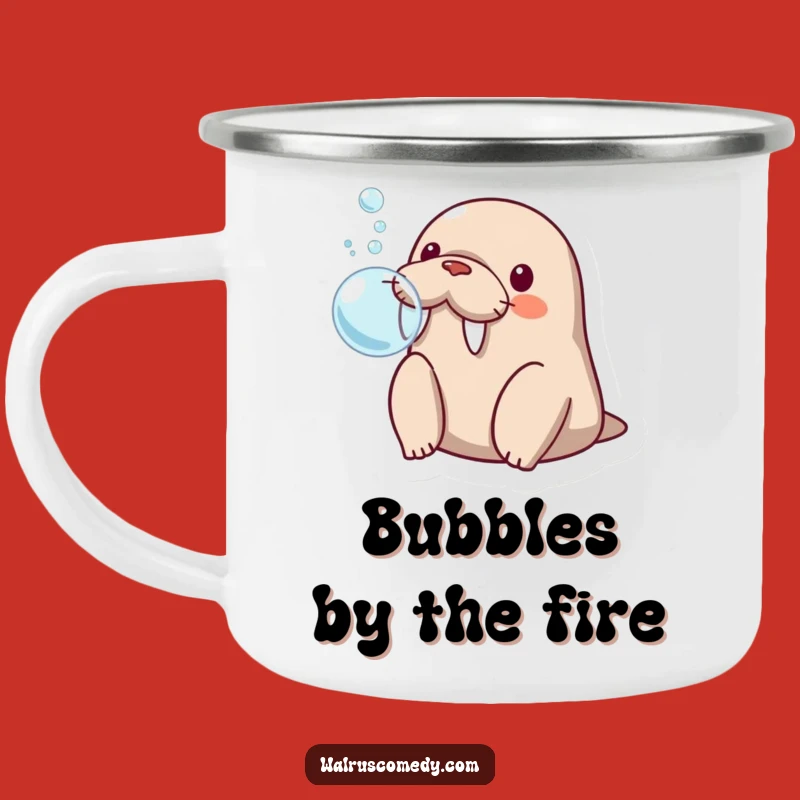 Funny Kawaii Walrus Bubble Camping Mug: Adventure Surprise Funny Gift!