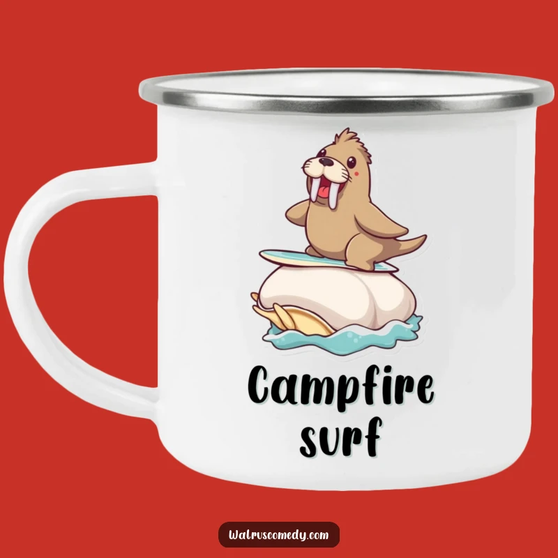 Funny Walrus Camping Mug - Adventure Awaits with Every Sip