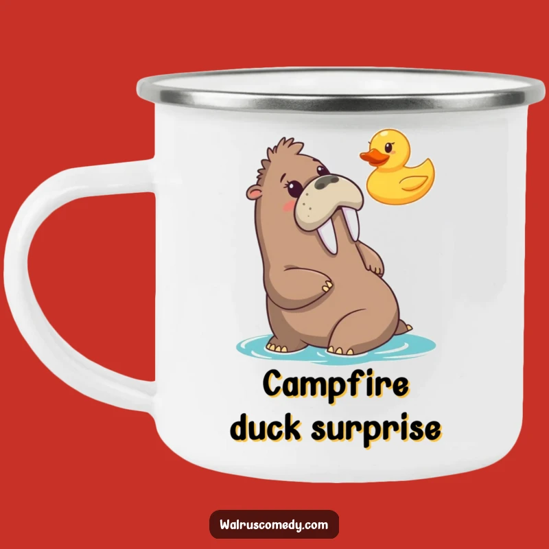 Funny Walrus Duck Surprise Camping Mug: Outdoor Reaction Gift