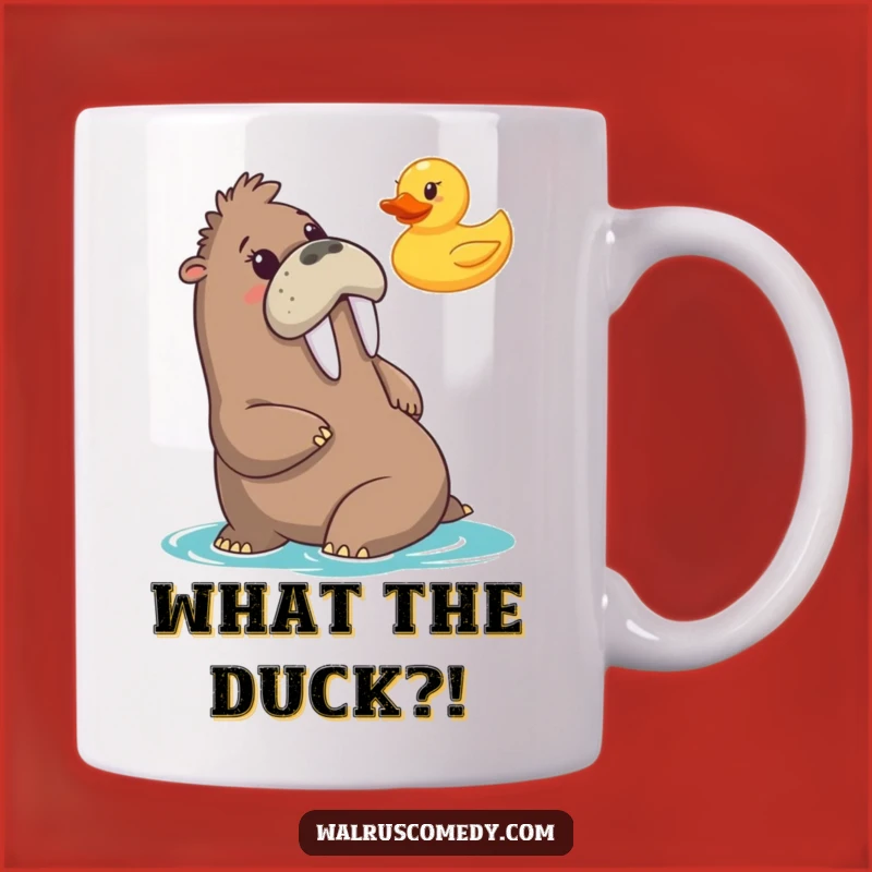 Funny Walrus Duck Surprise Mug: Hilarious Reaction Gift
