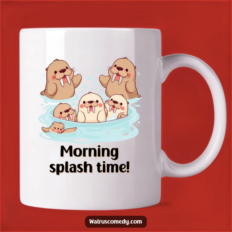 Funny Walrus Mug - Playful Splash Party, Perfect Gift for Water Lovers