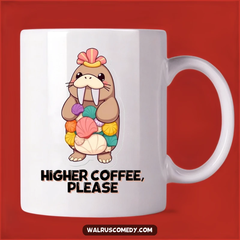 Funny Walrus Seashell Stacker Mug - A Hilarious Balance of Fun and Art!