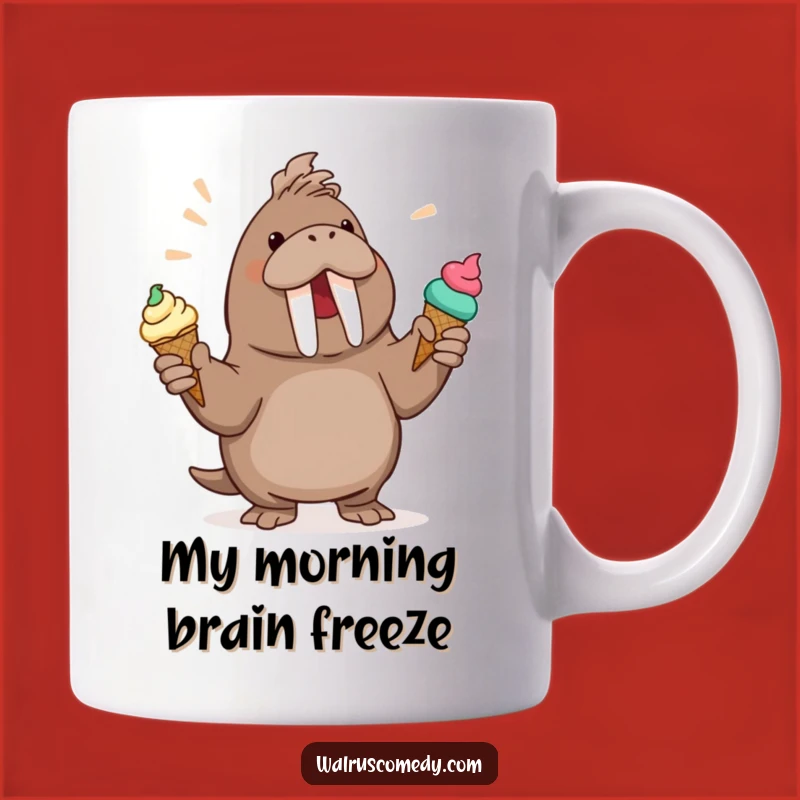 Funny Walrus Juggling Ice Cream Mug: A Hilarious Sweet Treat Gift