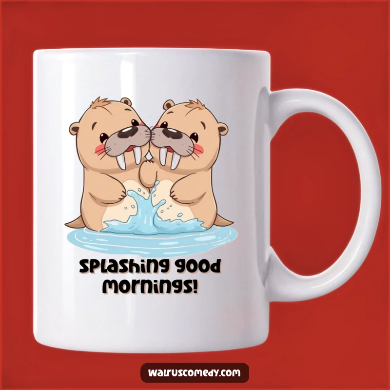 Funny Walrus Siblings Splash Mug: Fun Times with Family