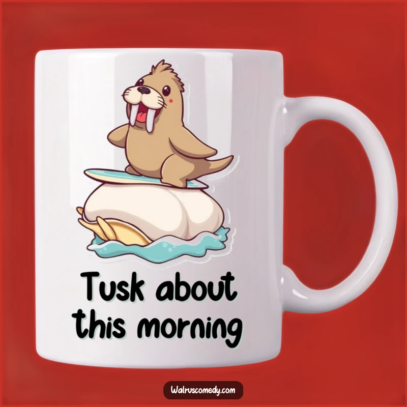 Funny Walrus Surfing Mug - Exciting Ocean Adventure Gift for Wave Riders
