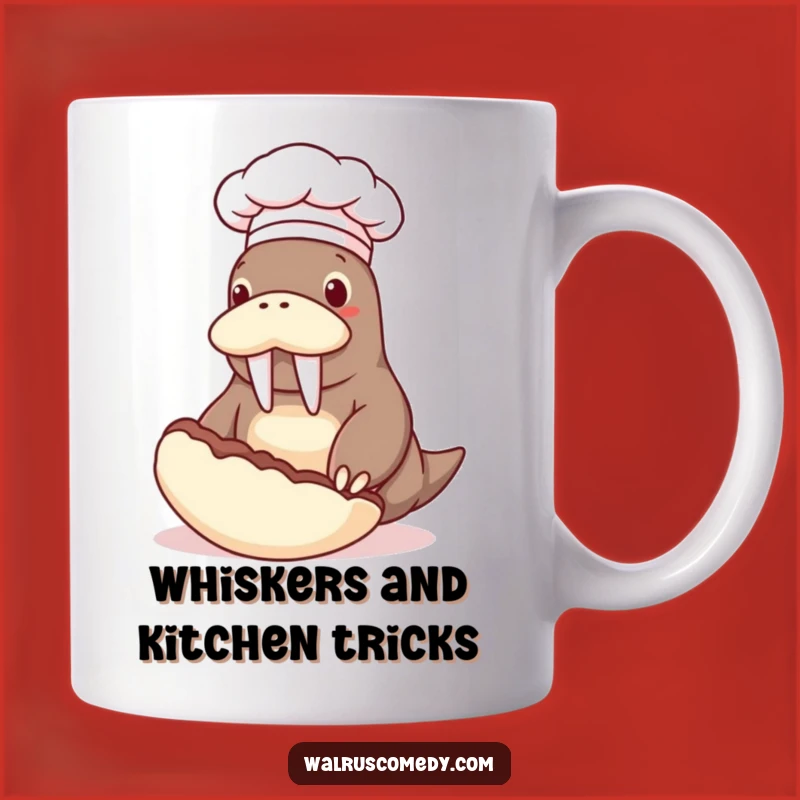 Funny Chef Walrus Mug: Hilarious Seafood Cook Gift for Foodies!
