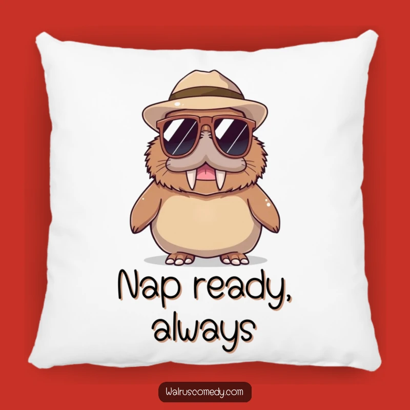 Comfy Funny Walrus Sunglasses Hat Pillow: Cozy and Hilarious Accent