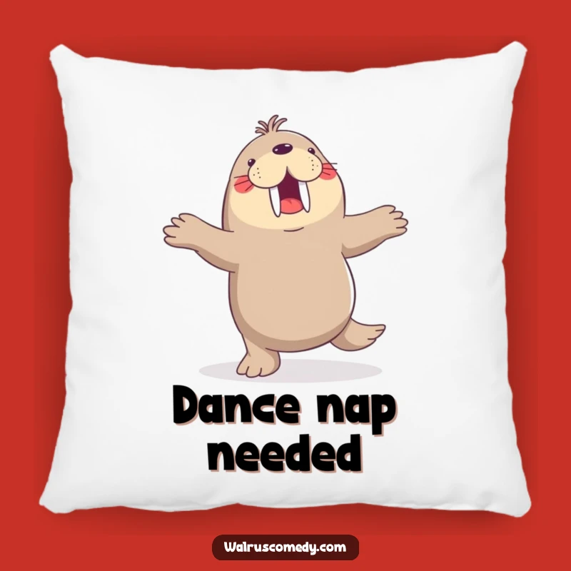 Funny Walrus Dance Pillow: Joyful Jig Accent for Cozy Comfort