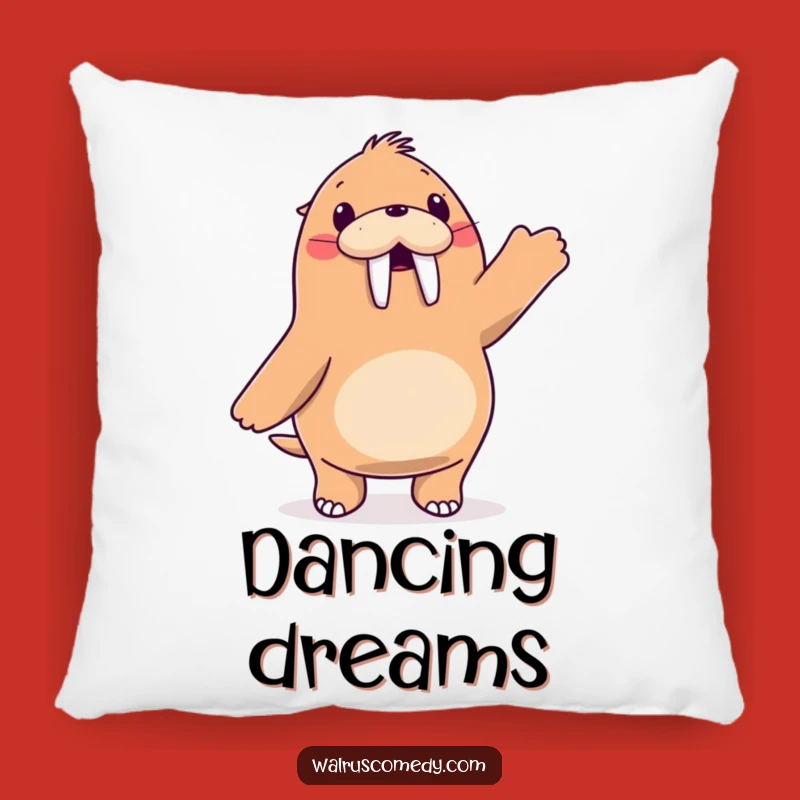Funny Walrus Dance Pillow: Cozy Moves Comfort, Hilarious Accent Pillow!