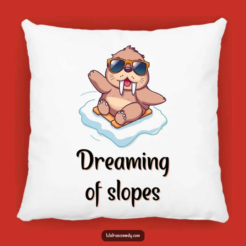 Funny Kawaii Walrus Sliding Pillow: Cozy Thrills Funny Gift!