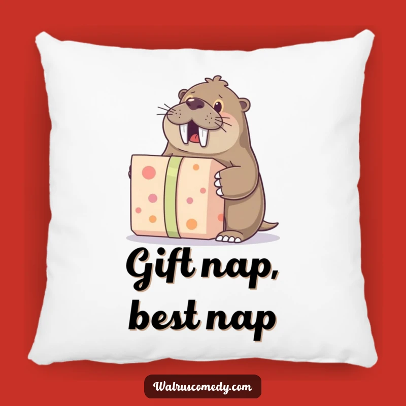 Funny Gift Walrus Pillow: Hilarious Comfort for Excited Souls Gift!