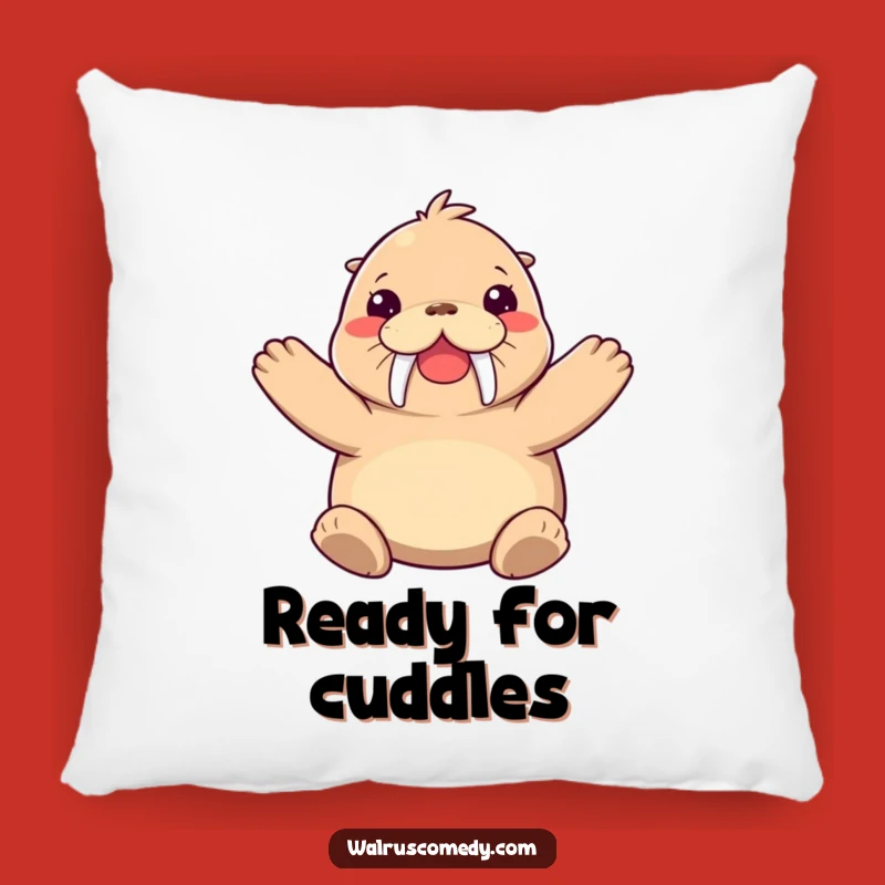 Funny Joyful Walrus Hug Pillow: Cuddle Up with Pure Happiness