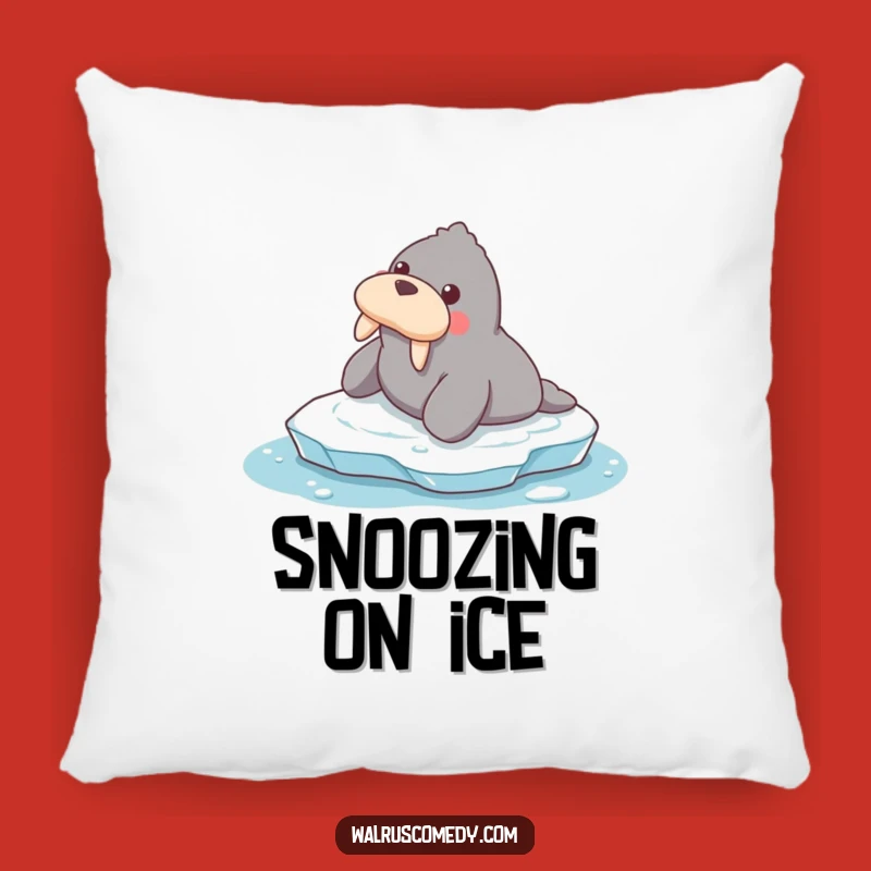 Funny Walrus Sliding Pillow: Cozy Arctic Comfort Gift