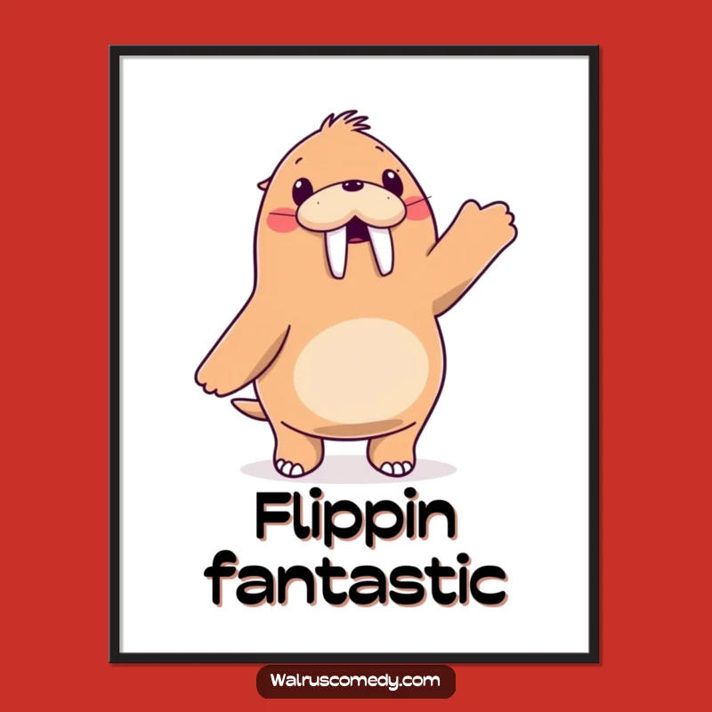 Funny Walrus Dance Digital Art: Flipping Out Style, Instant Party Decor!