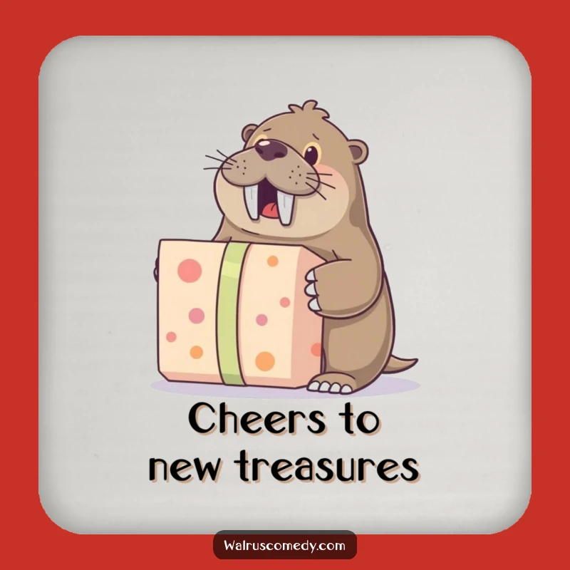 Funny Gift Walrus Drink Coaster: Hilarious Bar Decor for Gift Lovers Gift!