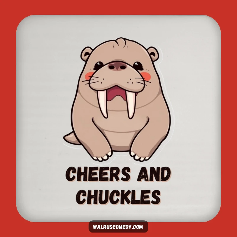 Funny Kawaii Walrus Coaster - Protect Your Table with a Chuckle!