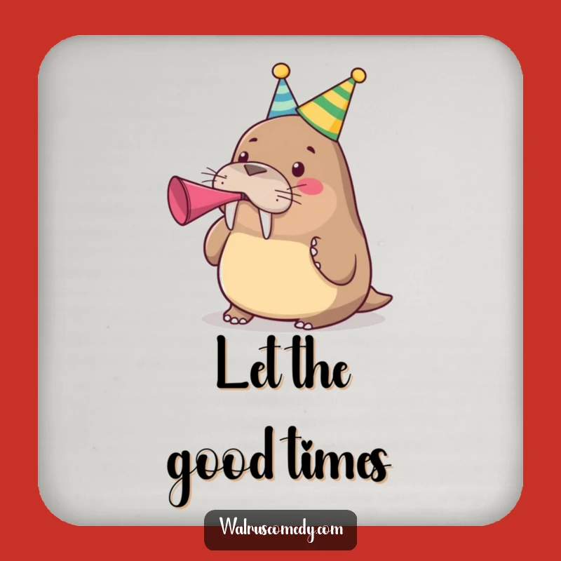 Funny Party Walrus Coaster Set - Celebration Decor, Perfect Funny Gift!