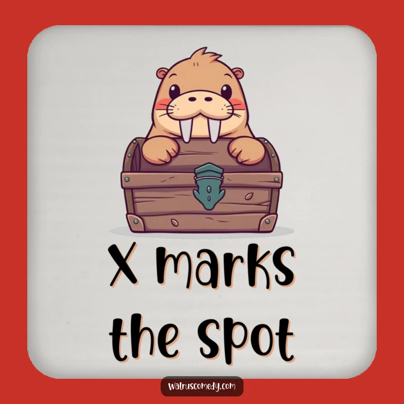 Funny Curious Walrus Coaster: Protect Your Surface with Intrigue!