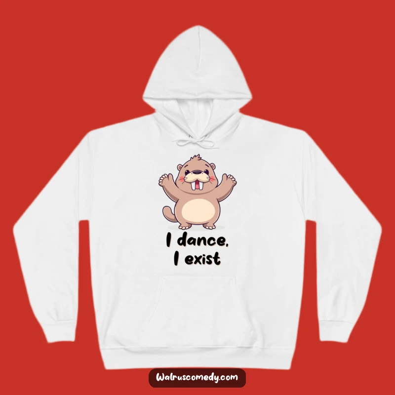Cozy Funny Walrus Happy Dance Hoodie - Stay Warm and Cheerful!