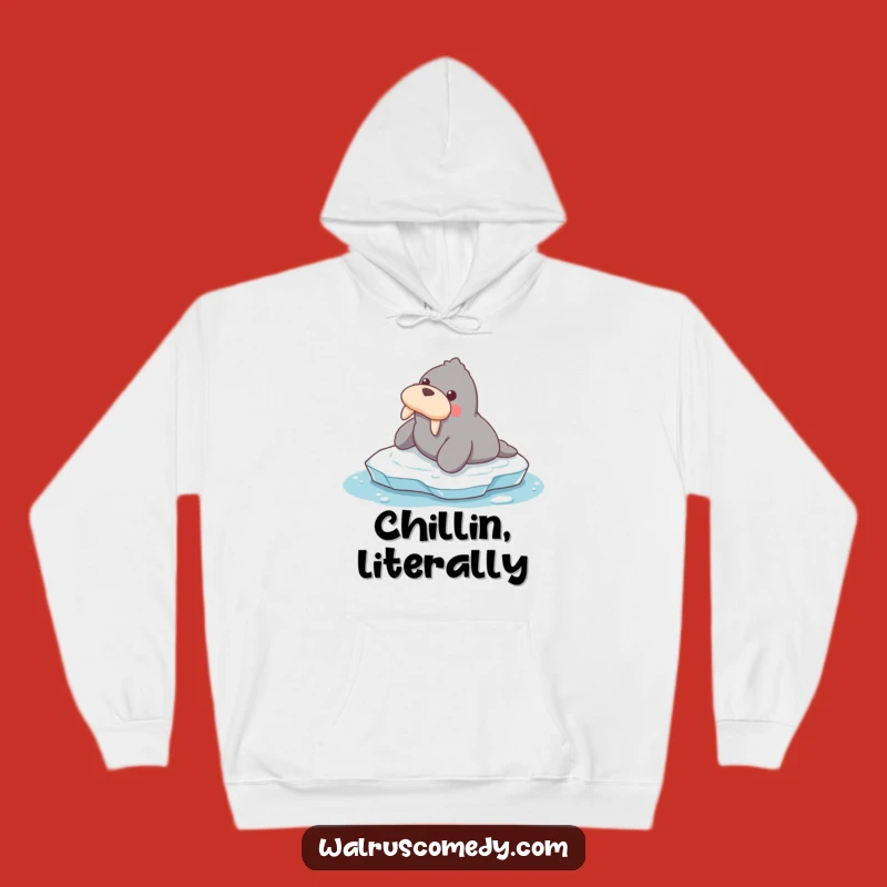 Cozy Funny Walrus Sliding Hoodie: Warm Arctic Play Gift for Him/Her