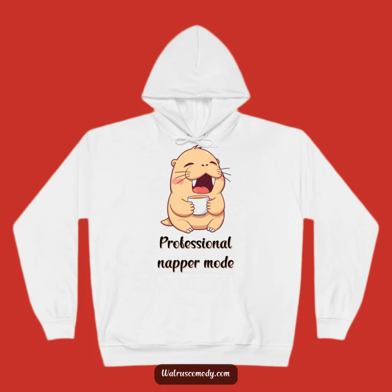 Funny Tired Walrus Yawn Hoodie: Cozy Up for a Long Nap