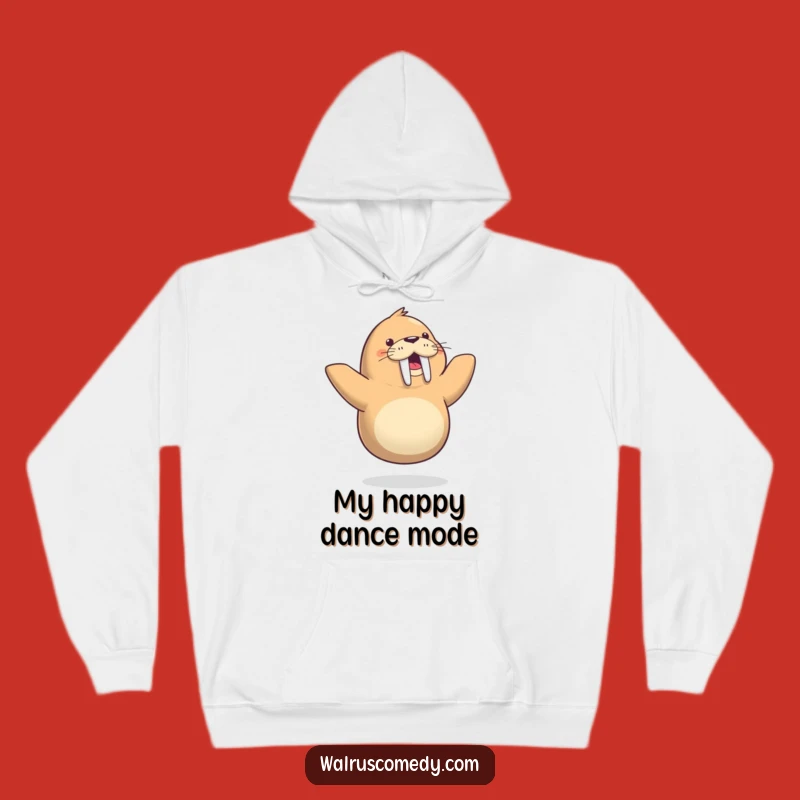 Funny Walrus Dance Hoodie: Cozy Flipper Joy, Perfect Present!