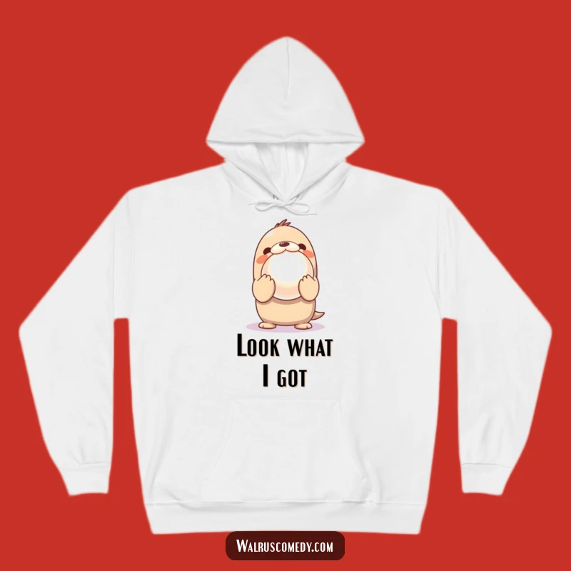 Funny Walrus Pearl Hoodie - Cozy Ocean Friend, Ultimate Funny Gift