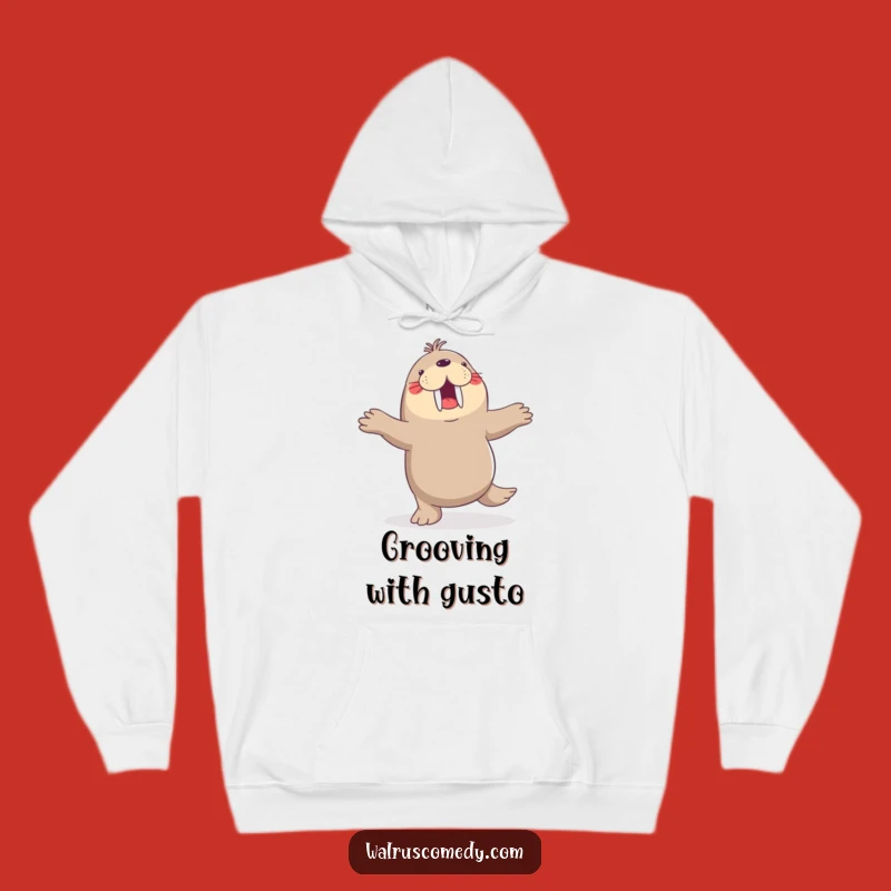 Funny Walrus Jig Hoodie: Joyful Dancer Gift for Cozy Fun