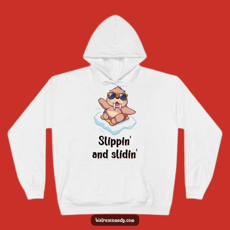 Funny Kawaii Walrus Sliding Hoodie: Stay Cool Funny Gift!