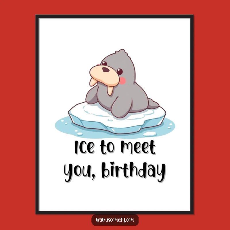 Free Printable Wall Art: Funny Sliding Walrus - Hilarious Downloadable Decor!