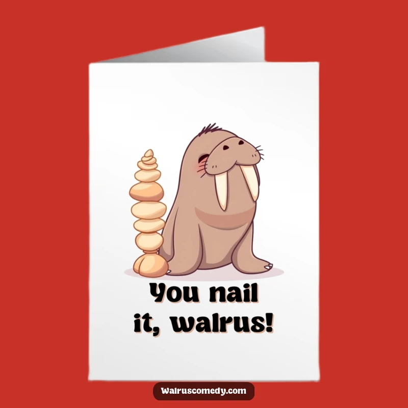 Free Printable Congrats Card: Walrus Achievement, A Hilarious Downloadable Gift!