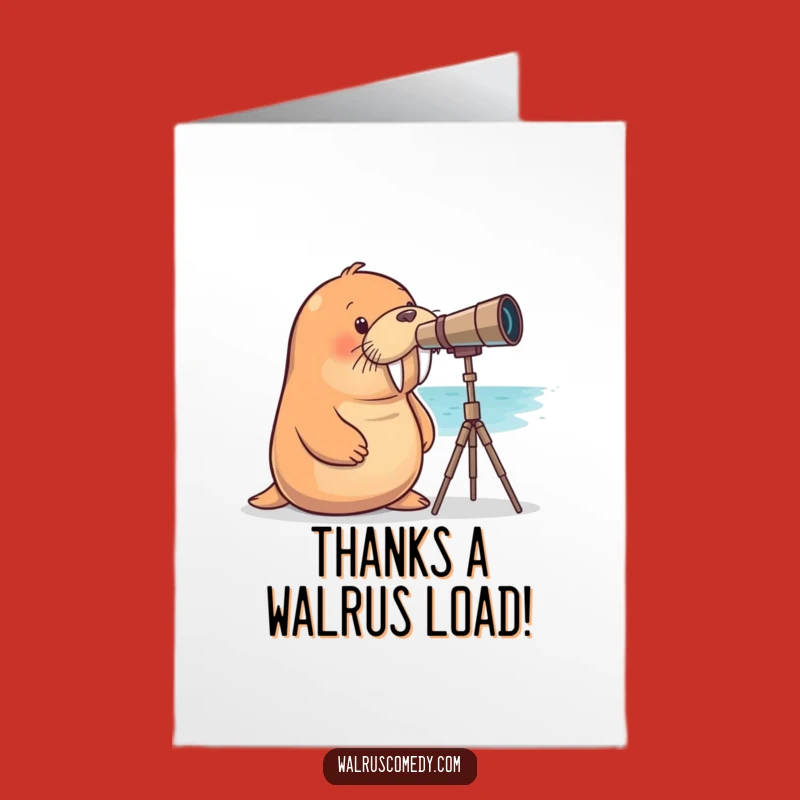 Free Printable Thank You Card: Curious Walrus Gratitude, Hilarious Downloadable Gift