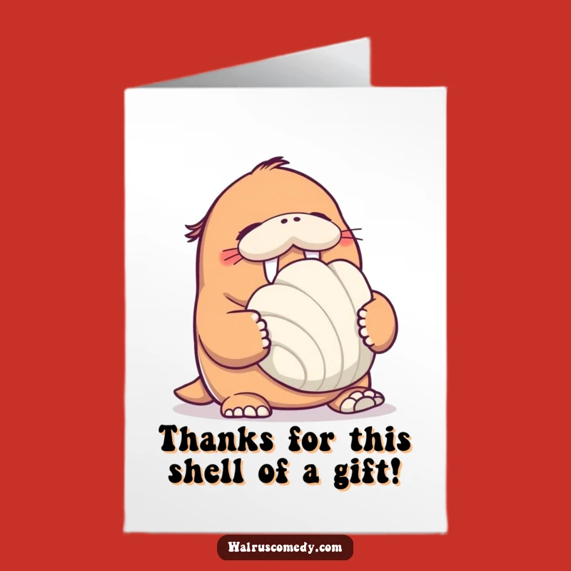 Free Printable Thank You Card: Giggling Walrus - Express Thanks with Joy