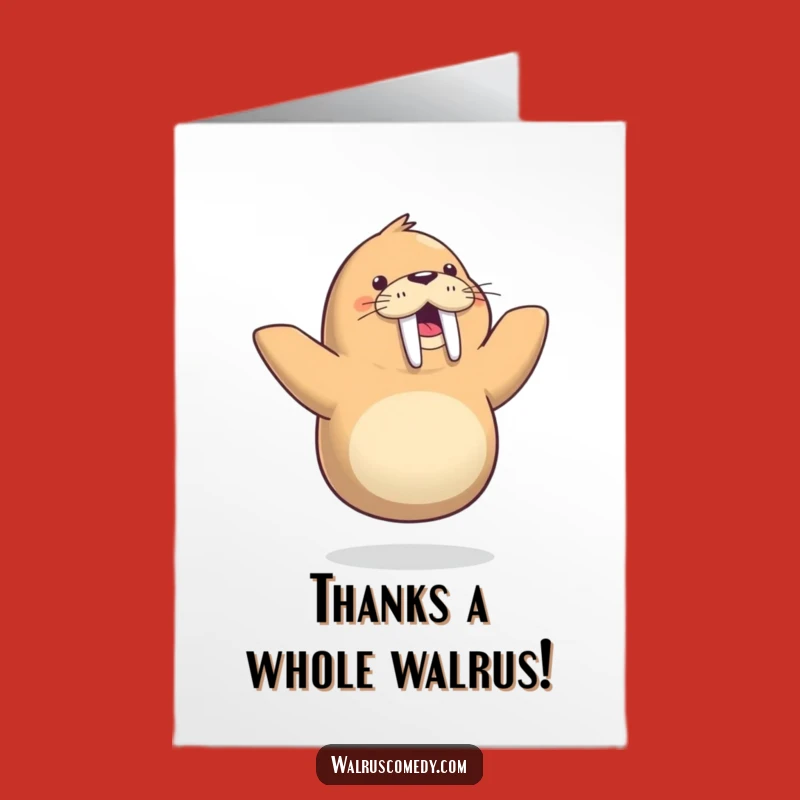 Free Printable Thank You Card: Dancing Walrus Gratitude - Downloadable DIY Gift!