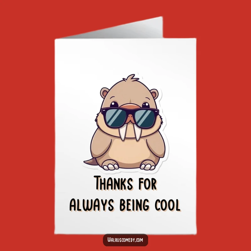 Free Printable Thank You Card: Cool Walrus Says Thanks - Print Today