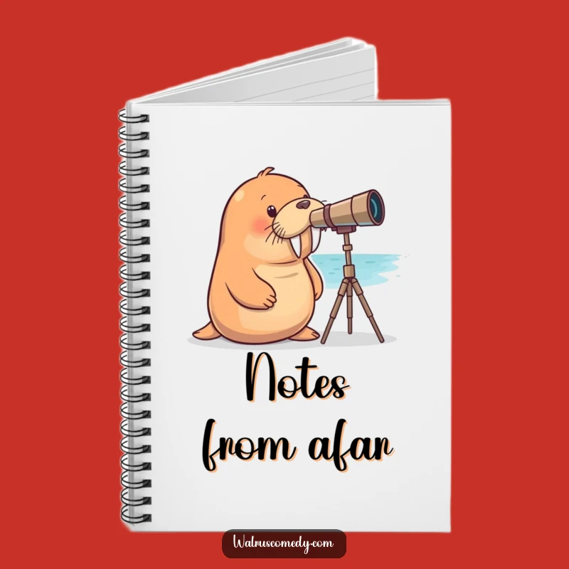 Funny Curious Walrus Telescope Notebook: Jot Down Your Discoveries
