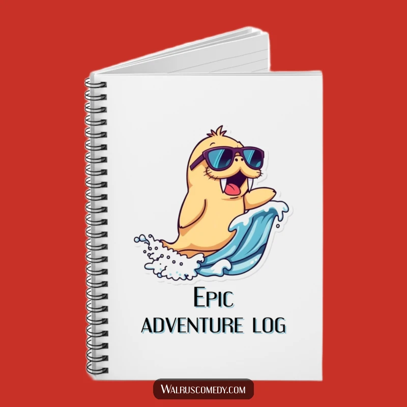 Funny Walrus Notebook - Surfing Ideas Journal, Perfect Gift for Writers