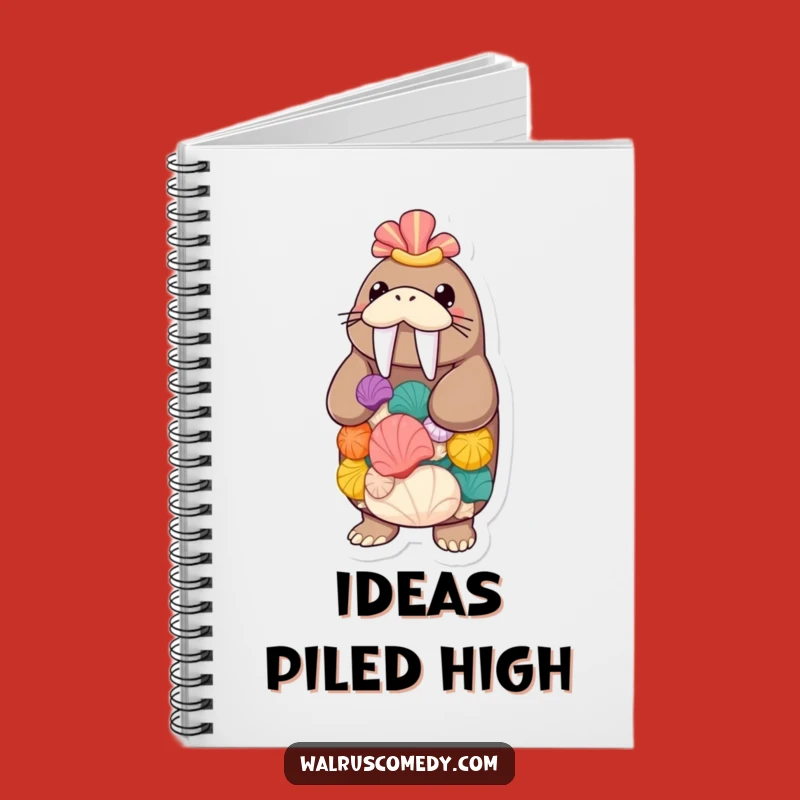 Funny Walrus Seashell Notebook - Organize Your Thoughts with Flair!