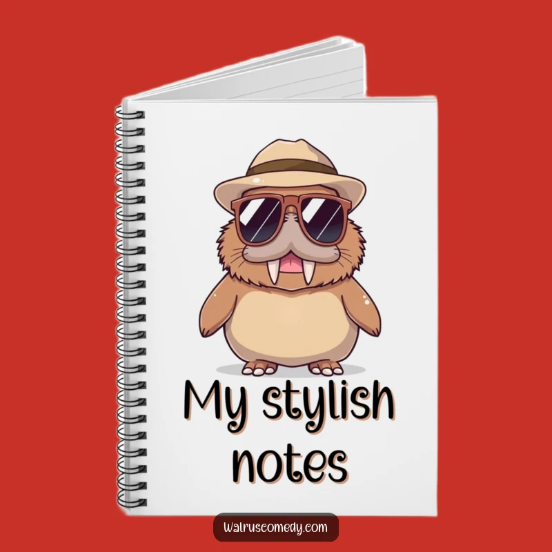Funny Walrus Sunglasses Hat Notebook: Hilarious Journal for Cool Ideas