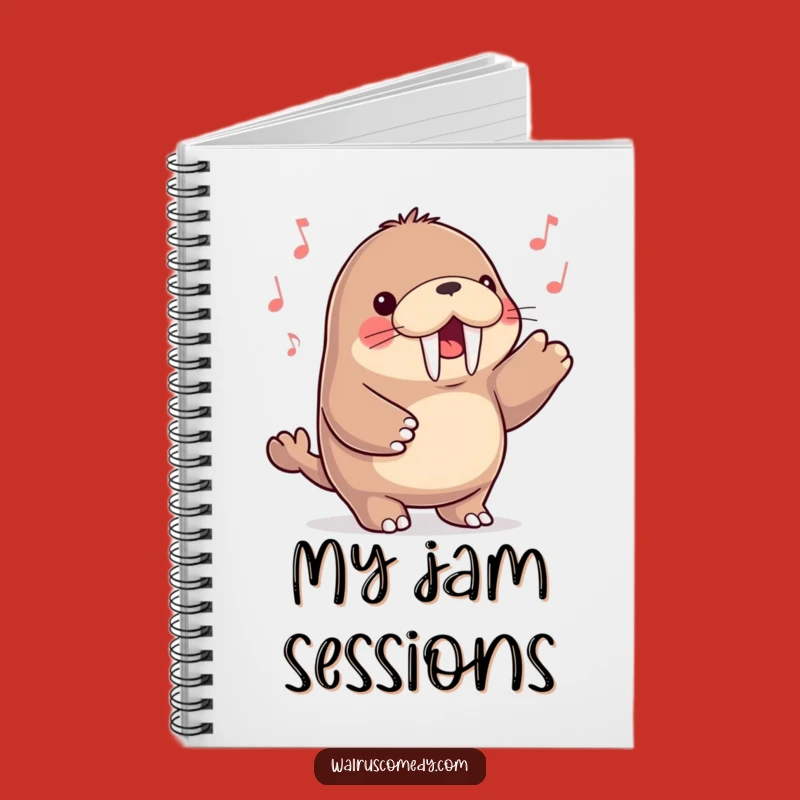 Funny Kawaii Walrus Music Notebook - Jot Down Your Beats!