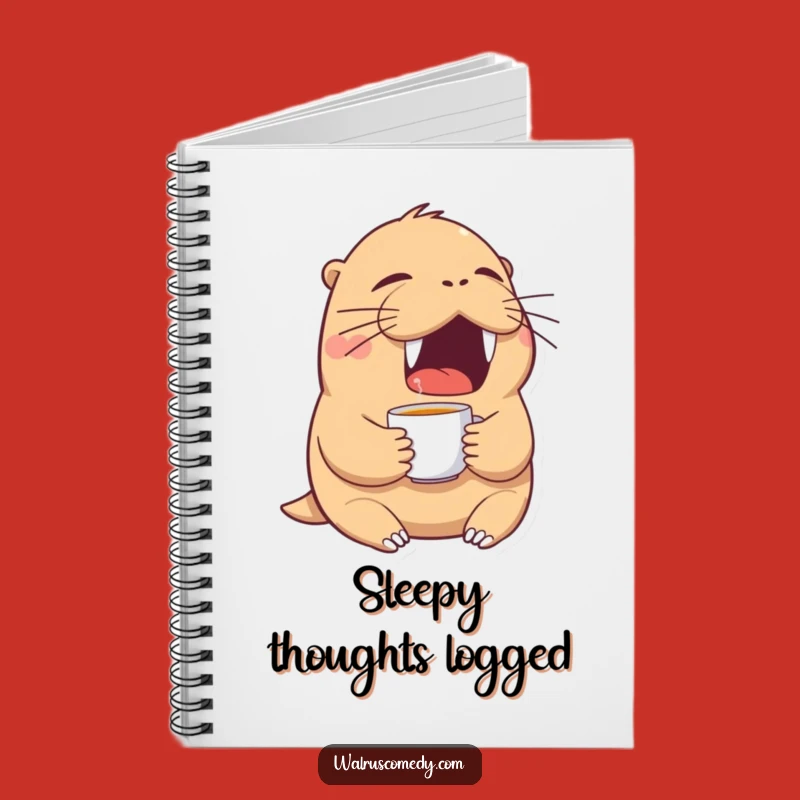 Funny Tired Walrus Yawn Notebook: Jot Down Sleepy Thoughts