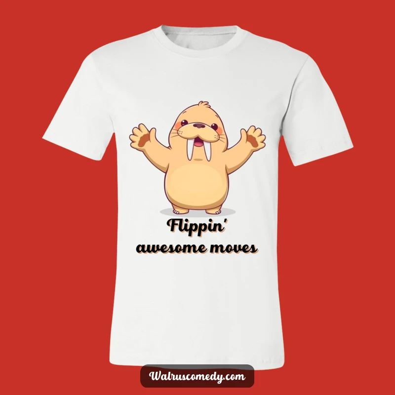 Funny Kawaii Walrus Dancing Tee: Comical Moves & Grins for a Hilarious Gift