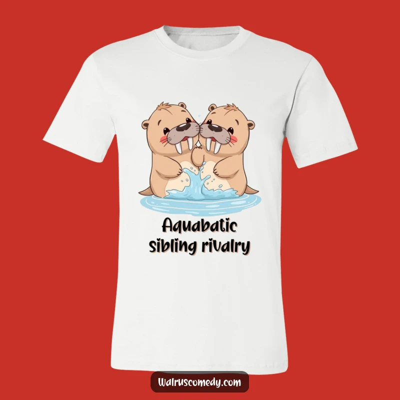 Funny Walrus Siblings Splash T-Shirt: Wear Your Playful Spirit