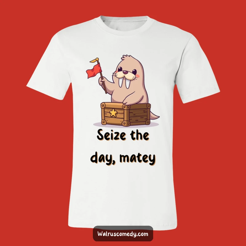 Hilarious Happy Walrus Treasure Flag T-Shirt - A Funny Gift for All