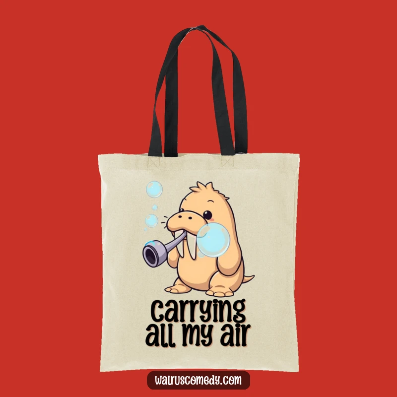 Funny Walrus Bubble Tote Bag - Carry Your Joyful Moments!