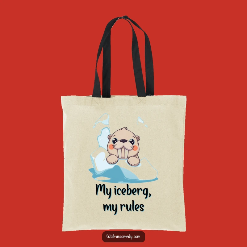 Funny Curious Walrus Tote Bag - Big Eyed Design, Eco-Friendly & Hilarious Gift